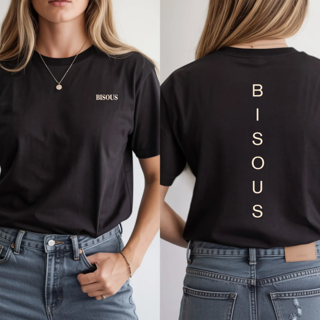 Bisous Vertical Stack Tshirt